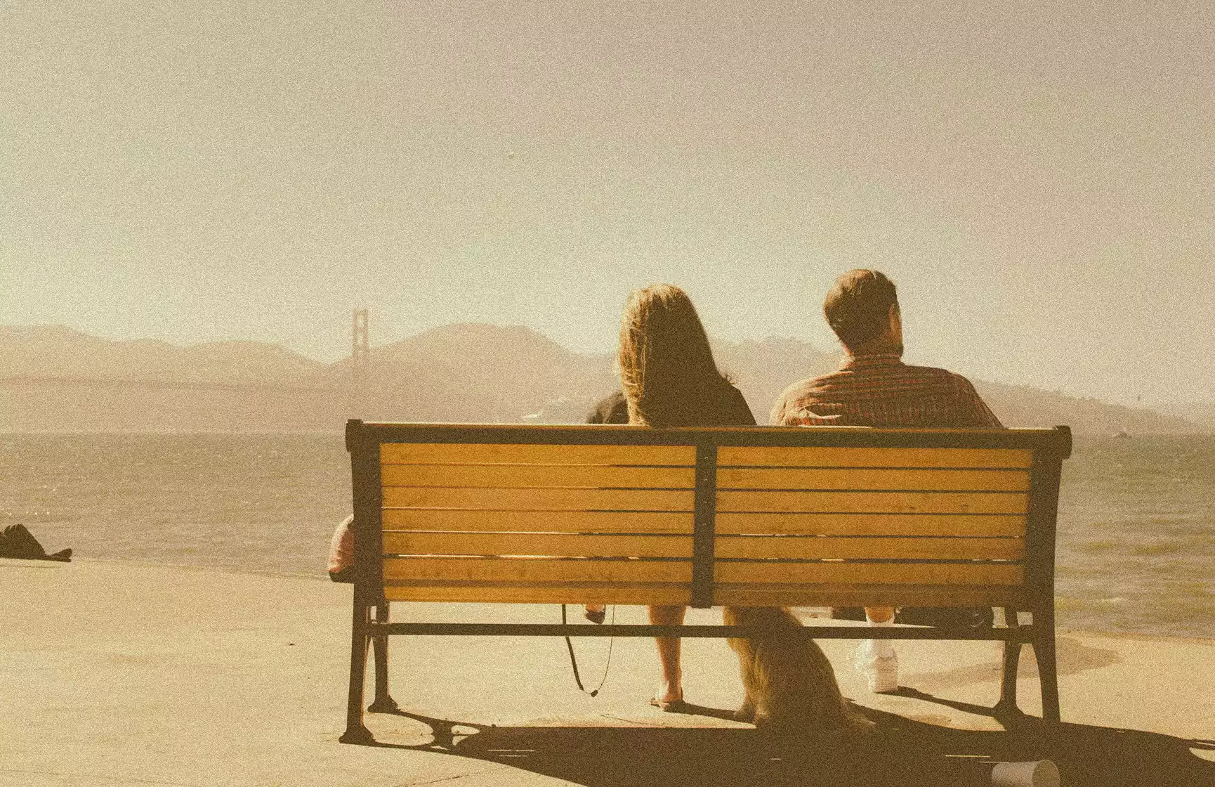 couple sitting on a bench